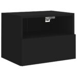 Meubles TV muraux 2 pcs noir 40x30x30 cm bois d'ingénierie – Image 4