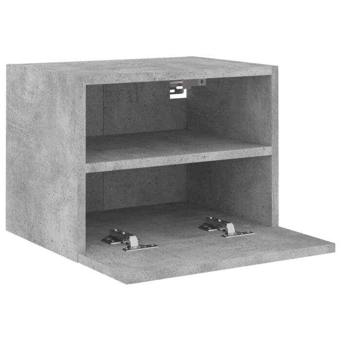 Meubles TV muraux 2 pcs gris béton 40x30x30cm bois d'ingénierie – Image 5