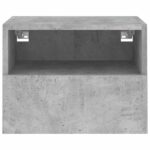 Meubles TV muraux 2 pcs gris béton 40x30x30cm bois d'ingénierie – Image 6