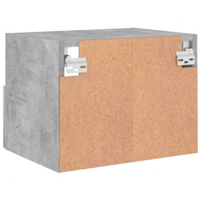 Meubles TV muraux 2 pcs gris béton 40x30x30cm bois d'ingénierie – Image 8