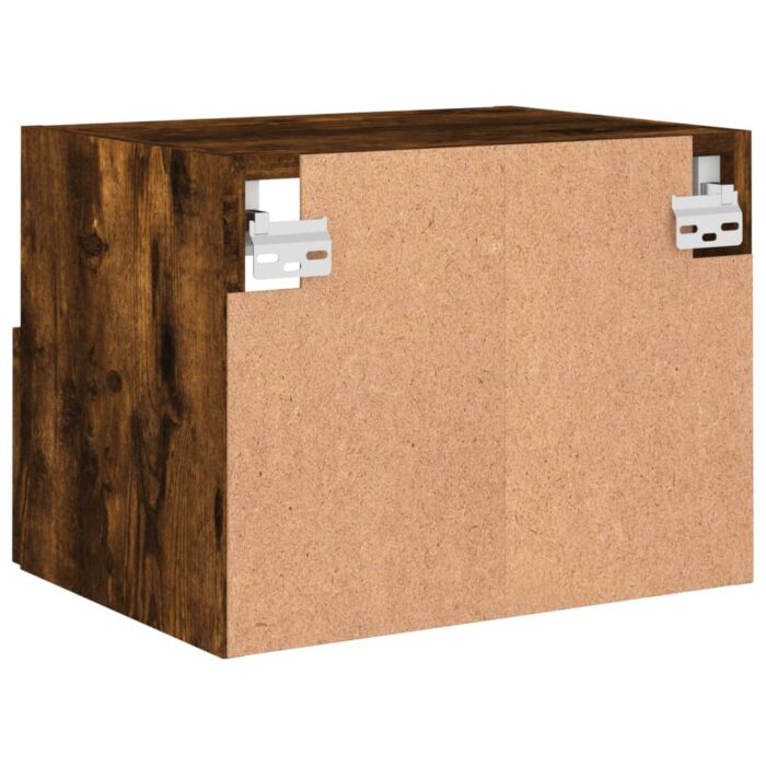 Meuble TV mural chêne fumé 40x30x30 cm bois d'ingénierie – Image 7