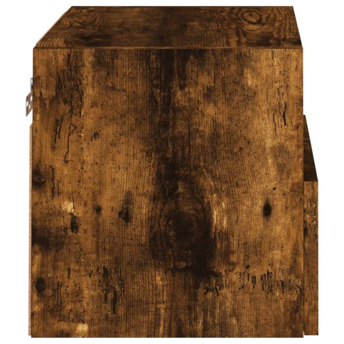 Meubles TV muraux 2 pcs chêne fumé 40x30x30cm bois d'ingénierie – Image 7