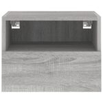 Meuble TV mural sonoma gris 40x30x30 cm bois d'ingénierie – Image 5
