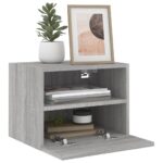 Meubles TV muraux 2pcs sonoma gris 40x30x30cm bois d'ingénierie – Image 3