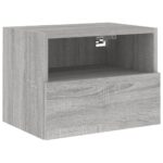 Meubles TV muraux 2pcs sonoma gris 40x30x30cm bois d'ingénierie – Image 4