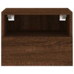 Meuble TV mural chêne marron 40x30x30 cm bois d'ingénierie – Image 5