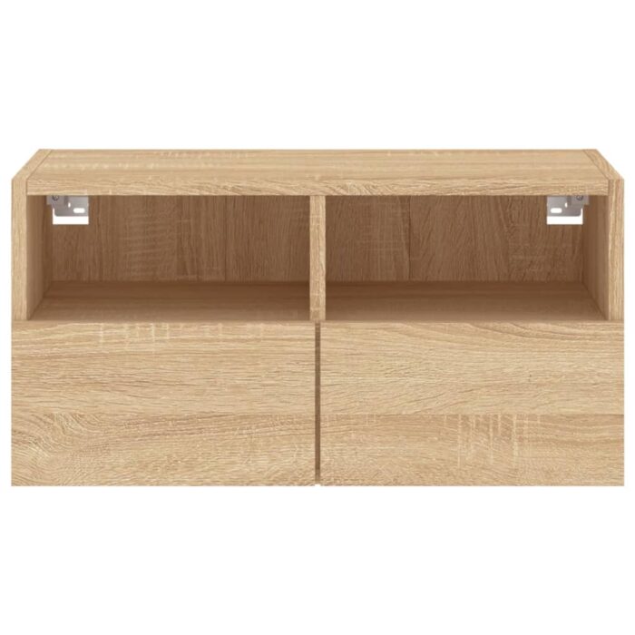 Meuble TV mural chêne sonoma 60x30x30 cm bois d'ingénierie – Image 6