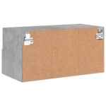 Meuble TV mural gris béton 60x30x30 cm bois d'ingénierie – Image 8