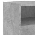 Meuble TV mural gris béton 60x30x30 cm bois d'ingénierie – Image 9