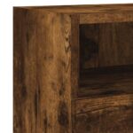 Meuble TV mural chêne fumé 60x30x30 cm bois d'ingénierie – Image 9