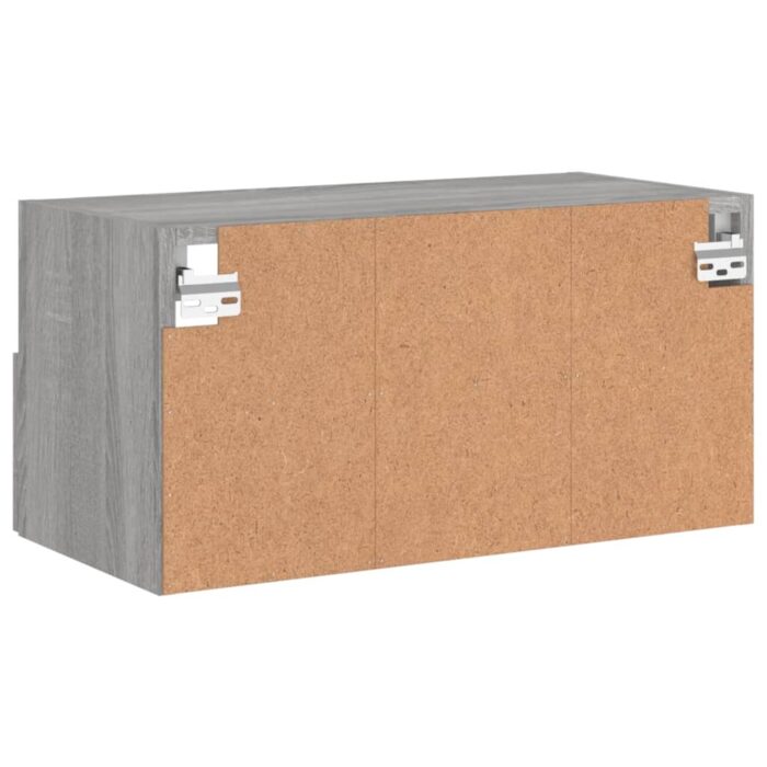 Meuble TV mural sonoma gris 60x30x30 cm bois d'ingénierie – Image 8