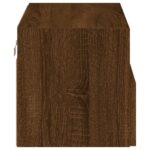 Meuble TV mural chêne marron 60x30x30 cm bois d'ingénierie – Image 7