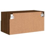 Meuble TV mural chêne marron 60x30x30 cm bois d'ingénierie – Image 8