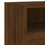 Meuble TV mural chêne marron 60x30x30 cm bois d'ingénierie – Image 9