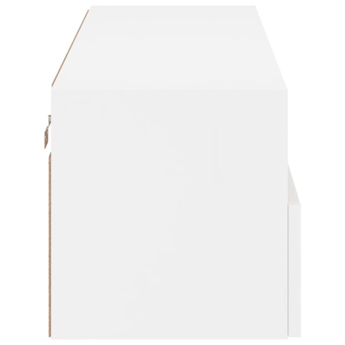 Meuble TV mural blanc 100x30x30 cm bois d'ingénierie – Image 6