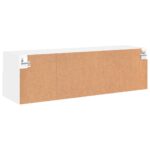 Meuble TV mural blanc 100x30x30 cm bois d'ingénierie – Image 7