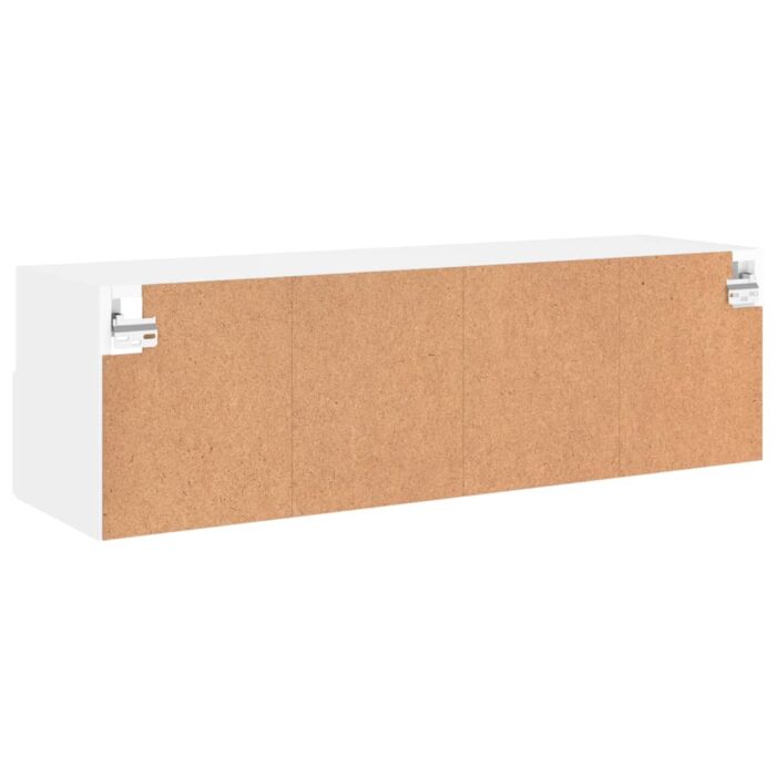Meuble TV mural blanc 100x30x30 cm bois d'ingénierie – Image 7