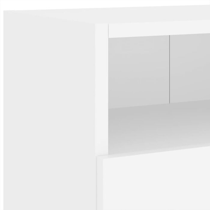 Meuble TV mural blanc 100x30x30 cm bois d'ingénierie – Image 8