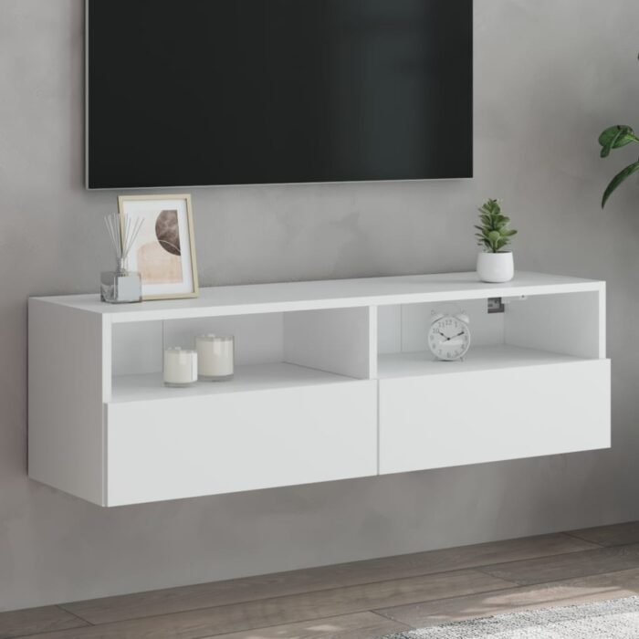 VXL8721012254664_m_en_hd_1.jpg Meuble TV mural blanc 100x30x30 cm bois d'ingénierie – Image 1