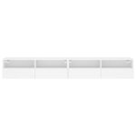 Meubles TV muraux 2 pcs blanc 100x30x30 cm bois d'ingénierie – Image 5