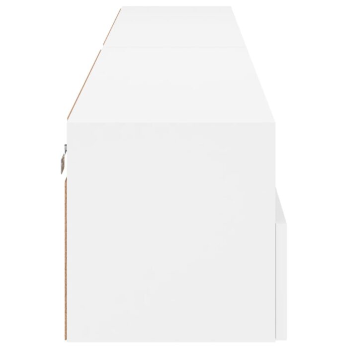 Meubles TV muraux 2 pcs blanc 100x30x30 cm bois d'ingénierie – Image 6