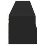 Meubles TV muraux 2 pcs noir 100x30x30 cm bois d'ingénierie – Image 6