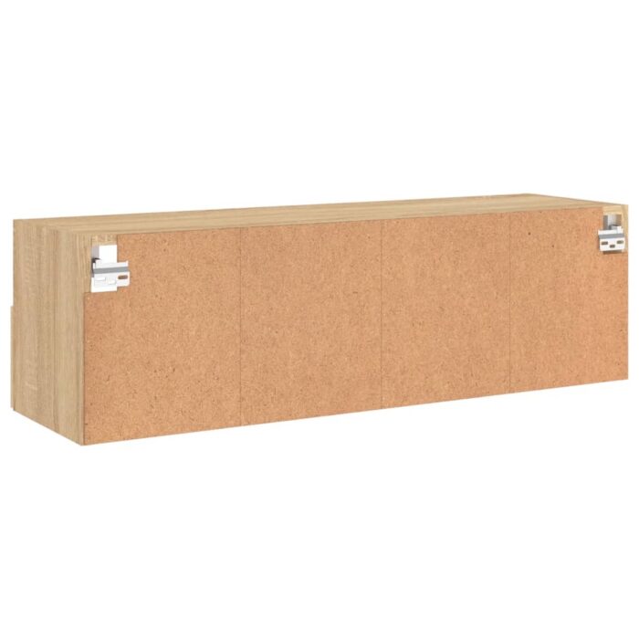 Meuble TV mural chêne sonoma 100x30x30 cm bois d'ingénierie – Image 7