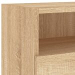 Meuble TV mural chêne sonoma 100x30x30 cm bois d'ingénierie – Image 8