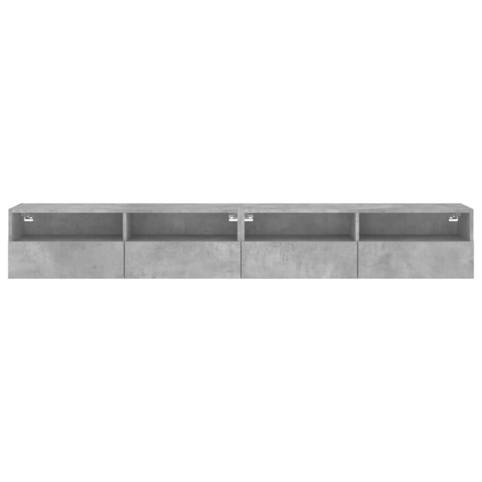 Meubles TV muraux 2pcs gris béton 100x30x30cm bois d'ingénierie – Image 5