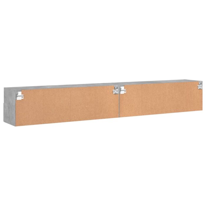 Meubles TV muraux 2pcs gris béton 100x30x30cm bois d'ingénierie – Image 7