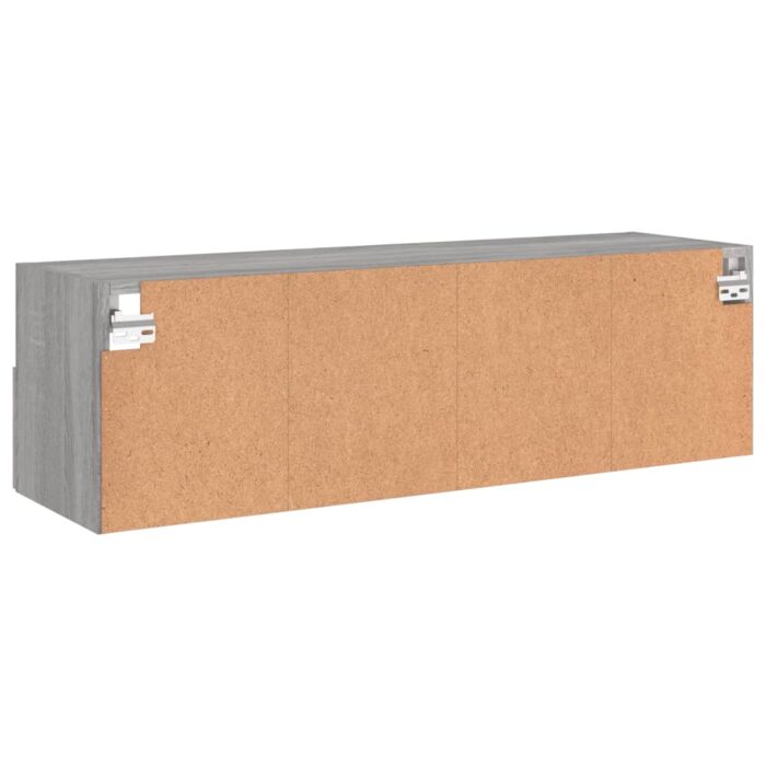Meuble TV mural sonoma gris 100x30x30 cm bois d'ingénierie – Image 7