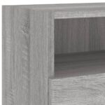 Meuble TV mural sonoma gris 100x30x30 cm bois d'ingénierie – Image 8