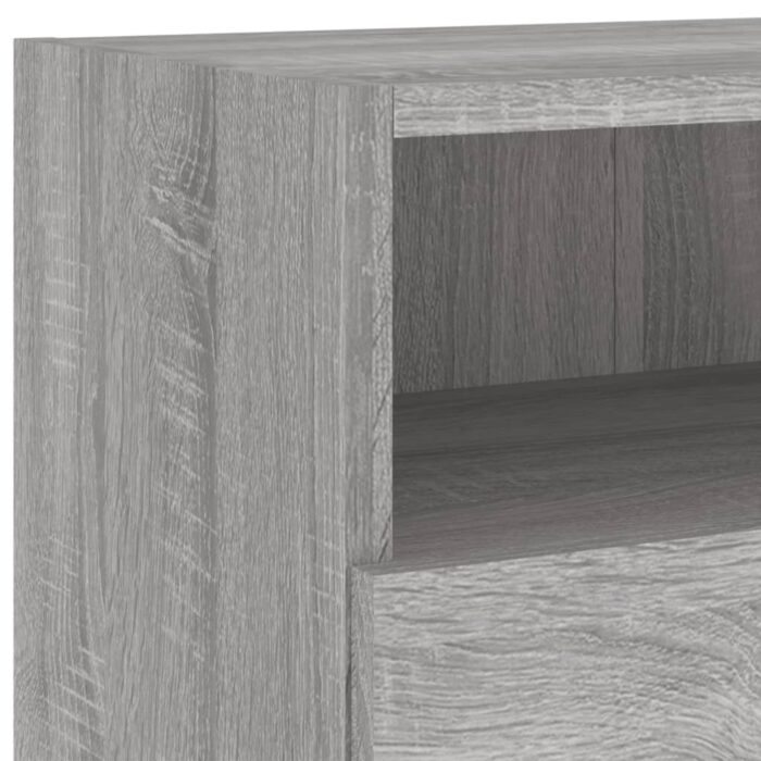 Meuble TV mural sonoma gris 100x30x30 cm bois d'ingénierie – Image 8