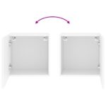 Meubles TV muraux 2 pcs blanc 40,5x30x40 cm bois d'ingénierie – Image 9