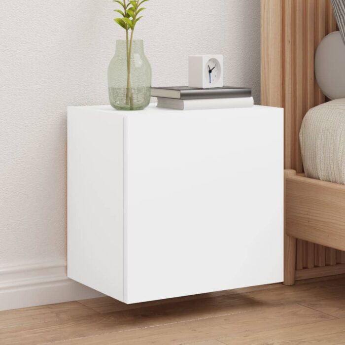 Meubles TV muraux 2 pcs blanc 40,5x30x40 cm bois d'ingénierie – Image 1