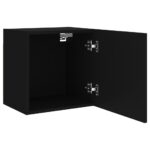 Meubles TV muraux 2 pcs noir 40,5x30x40 cm bois d'ingénierie – Image 5