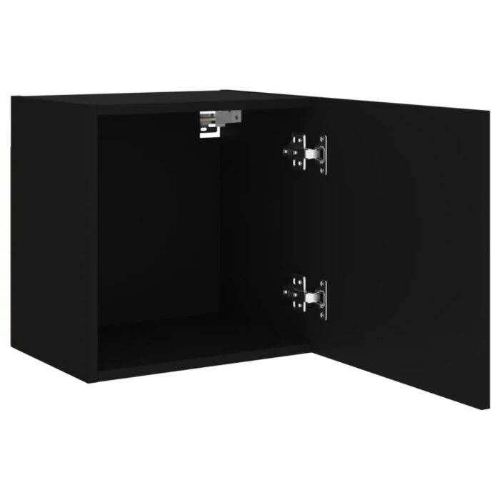 Meubles TV muraux 2 pcs noir 40,5x30x40 cm bois d'ingénierie – Image 5