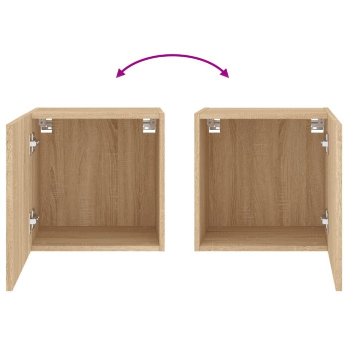 Meubles TV muraux 2 pcs chêne sonoma 40,5x30x40 cm – Image 9