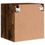 Meubles TV muraux 2 pcs chêne fumé 40,5x30x40cm bois ingénierie – Image 8