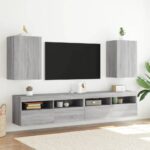 Meuble TV mural sonoma gris 40,5x30x60 cm bois d'ingénierie – Image 2