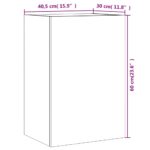 Meuble TV mural chêne marron 40,5x30x60 cm bois d'ingénierie – Image 12