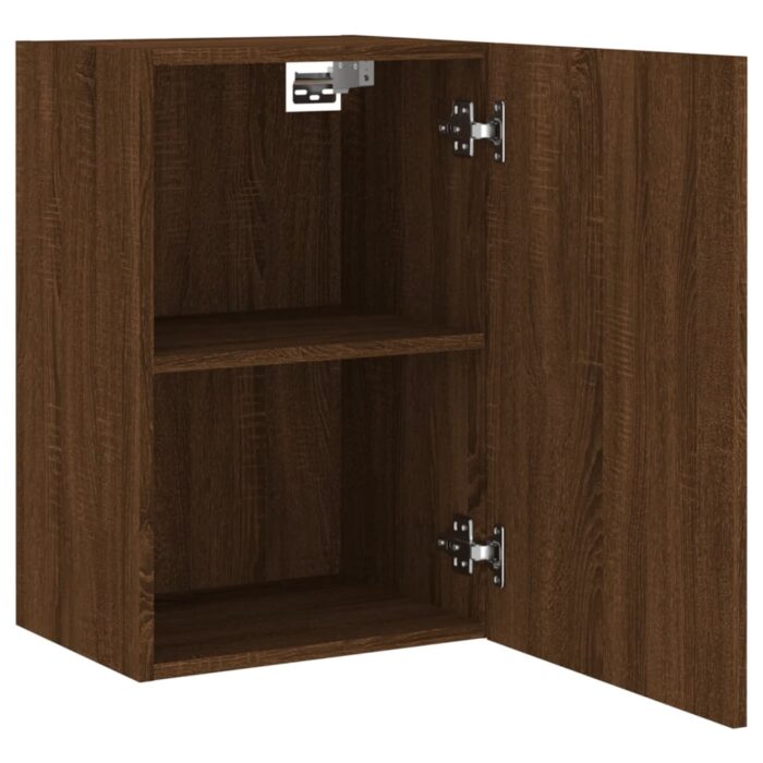 Meuble TV mural chêne marron 40,5x30x60 cm bois d'ingénierie – Image 4