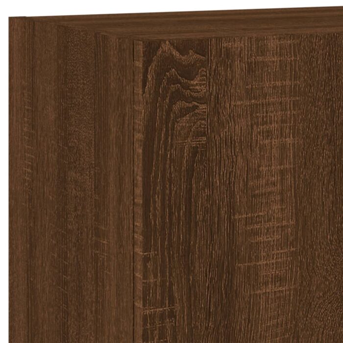 Meuble TV mural chêne marron 40,5x30x60 cm bois d'ingénierie – Image 9