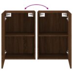 Meubles TV muraux 2 pcs chêne marron 40,5x30x60 cm – Image 8