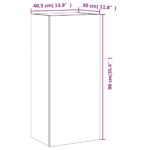 Meuble TV mural chêne fumé 40,5x30x90 cm bois d'ingénierie – Image 12