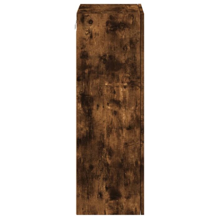 Meuble TV mural chêne fumé 40,5x30x90 cm bois d'ingénierie – Image 6