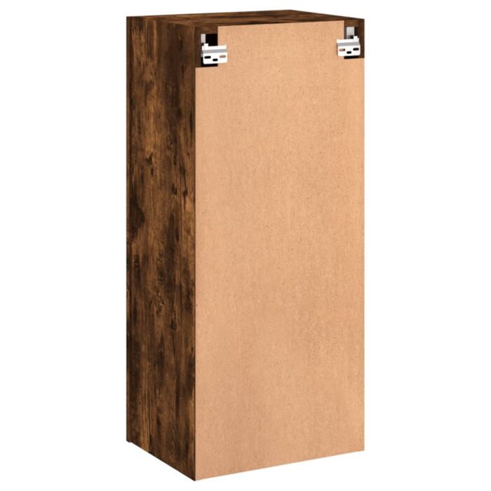 Meuble TV mural chêne fumé 40,5x30x90 cm bois d'ingénierie – Image 7