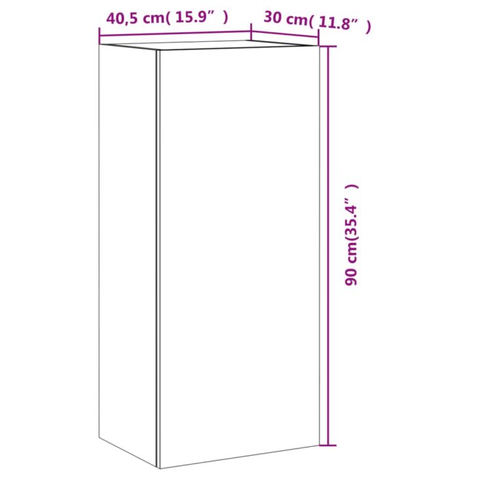 Meuble TV mural chêne marron 40,5x30x90 cm bois d'ingénierie – Image 12