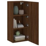 Meuble TV mural chêne marron 40,5x30x90 cm bois d'ingénierie – Image 3