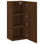 Meuble TV mural chêne marron 40,5x30x90 cm bois d'ingénierie – Image 4
